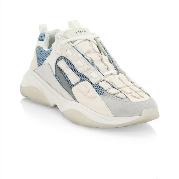 Amiri Men's Bone Runner Leather Sneakers - Picture 1 of 10